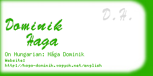 dominik haga business card